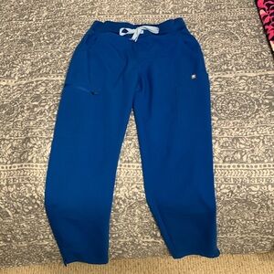 Figs royal blue yola yoga scrub pants